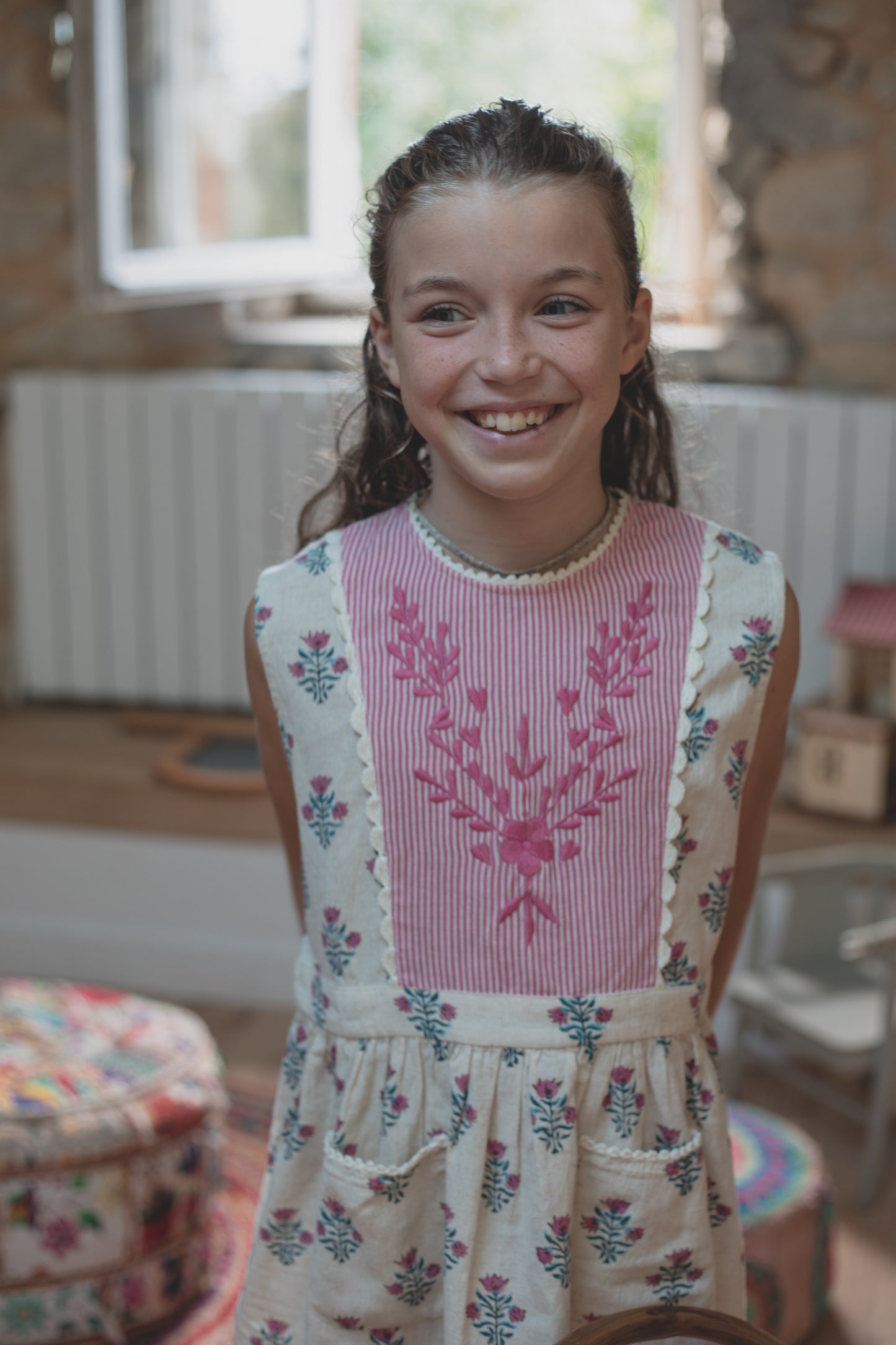 Robe Rosalie fleurs roses