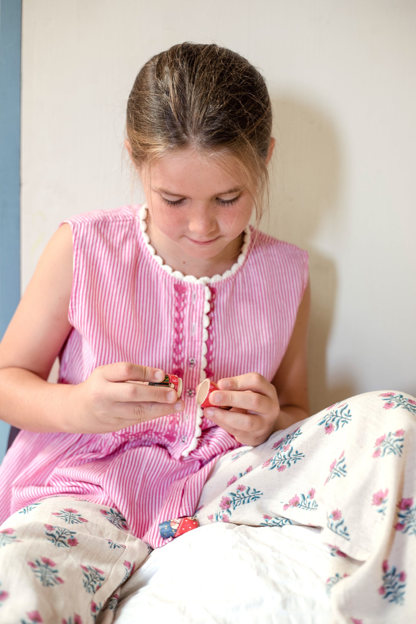 Haut Mimosa rayures roses