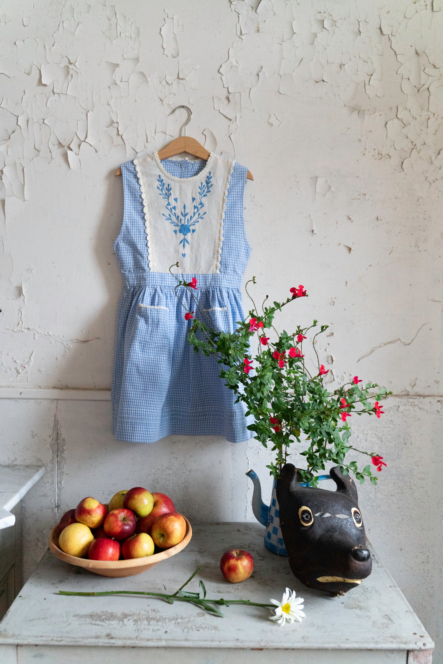 Rosalie blue gingham dress