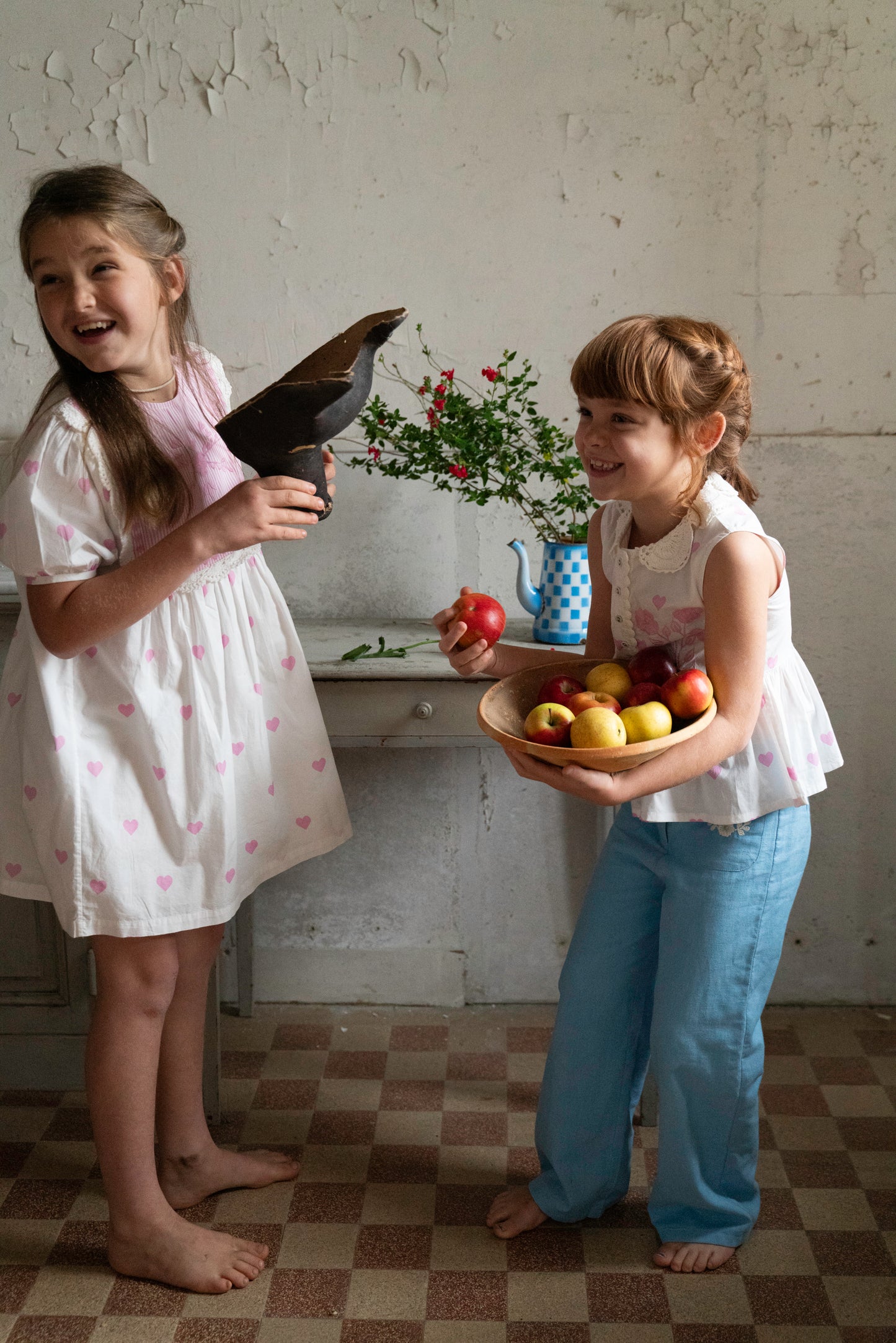 Haut Marguerite cœurs roses