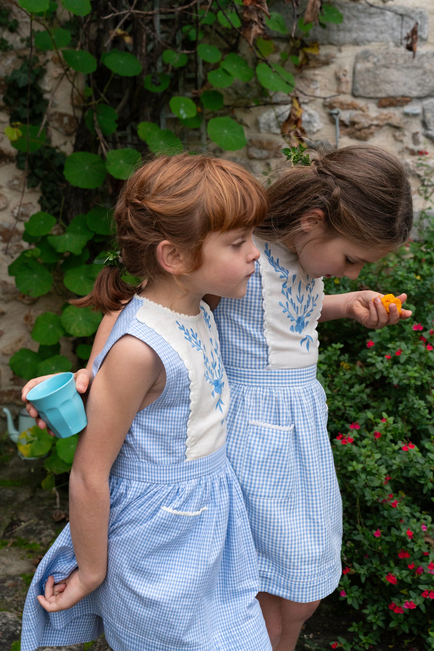 Rosalie blue gingham dress