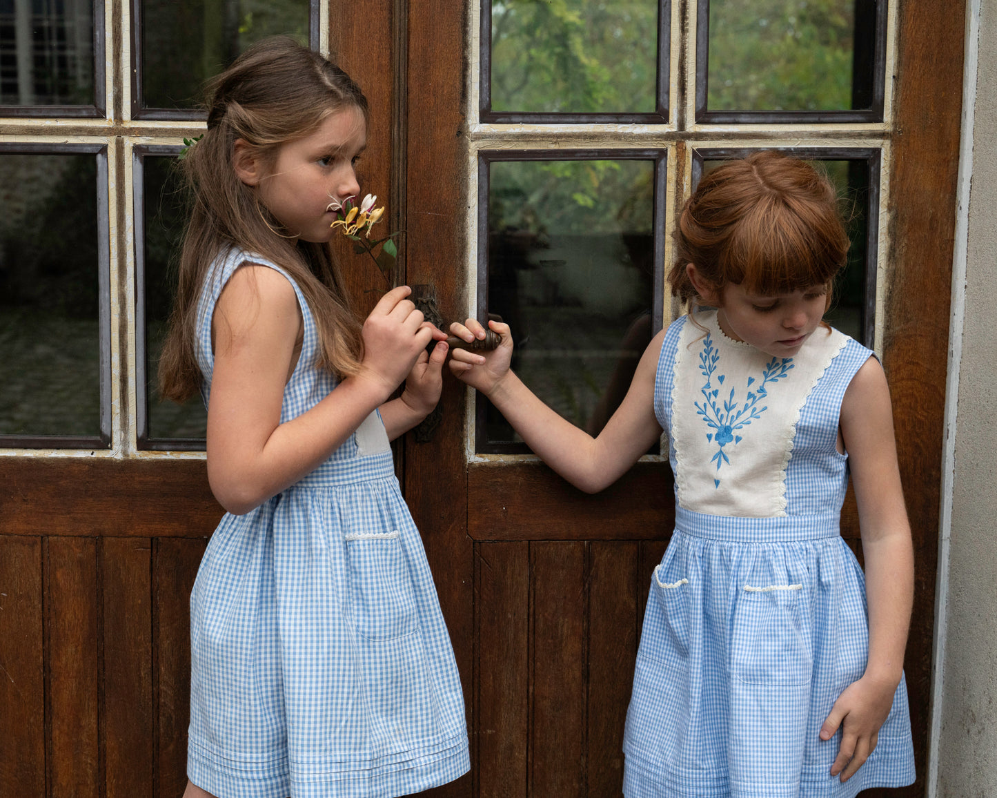 Rosalie blue gingham dress