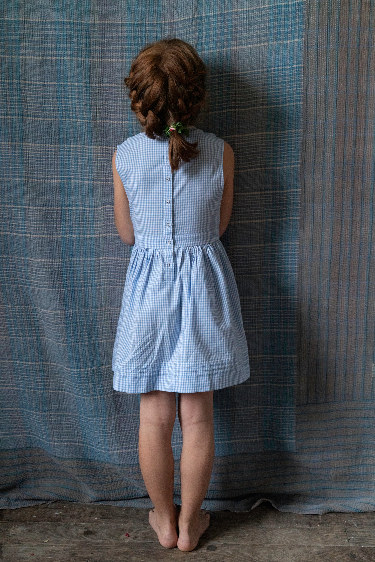 Rosalie blue gingham dress