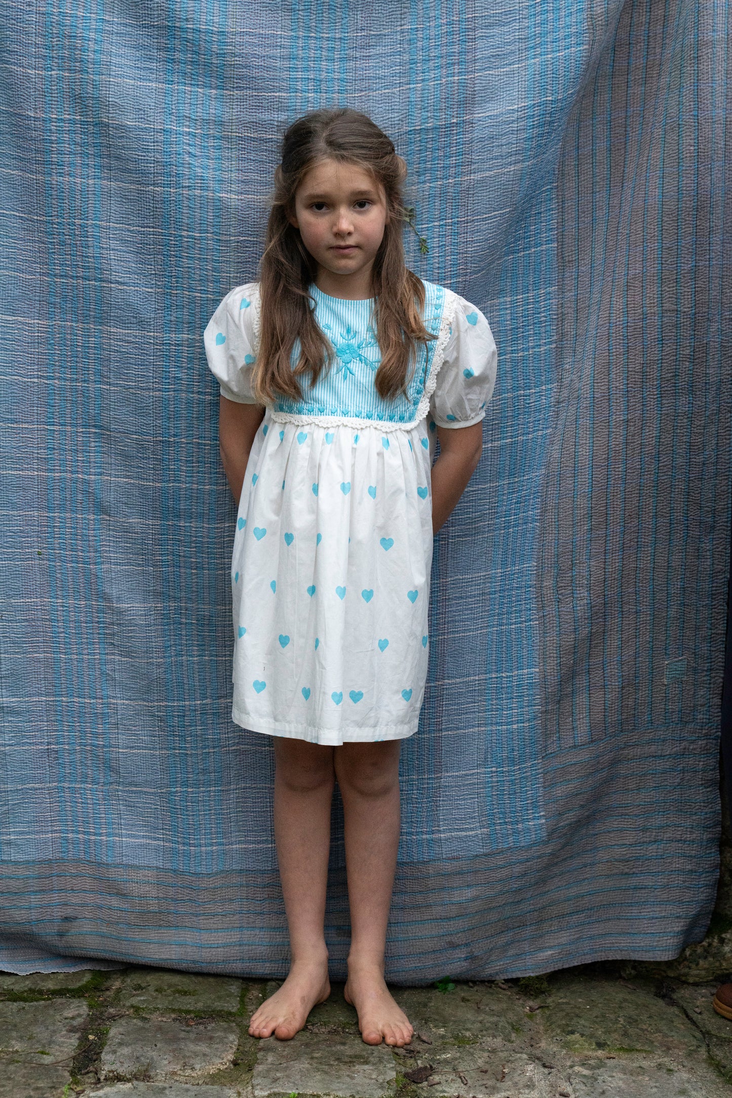 Robe Magdalena cœurs bleus